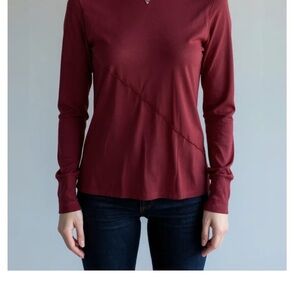 Free People maroon thermal burgundy rose size extra small